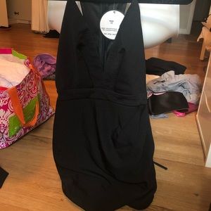 Peppermayo black scalloped dress